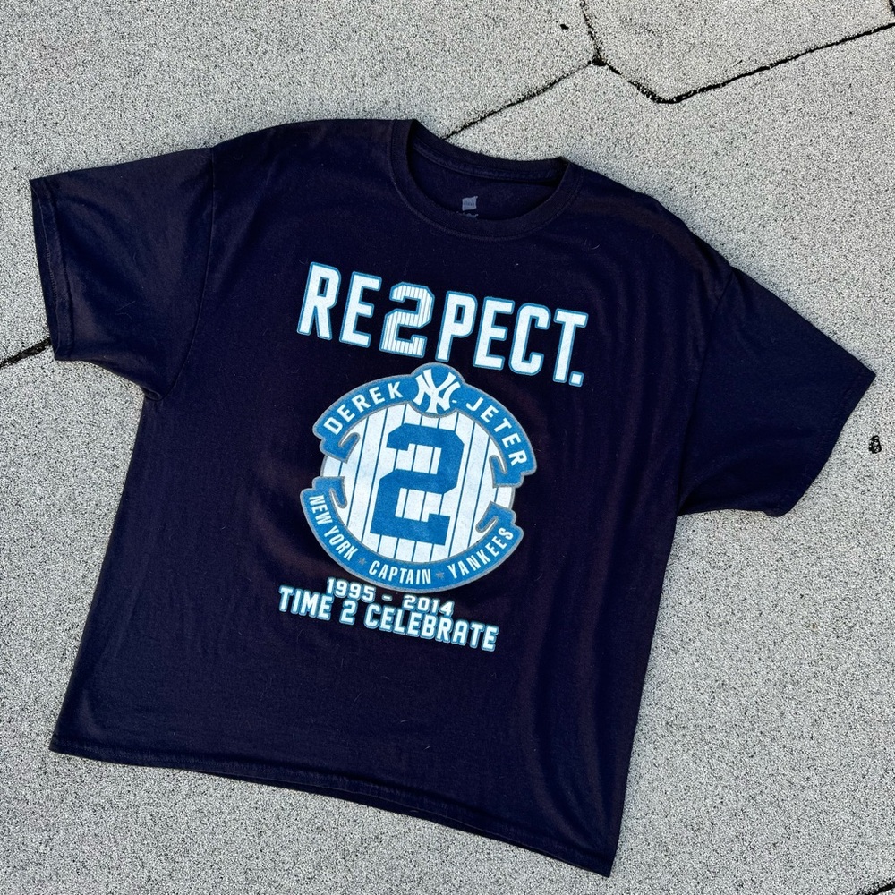 Derek Jeter New York Yankees 1995-2014 blue & white Tee